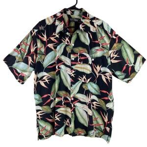 SOLD.  Tori Richard Hawaiian Tropical Floral Shirt Size L Bird of Paradise Beach